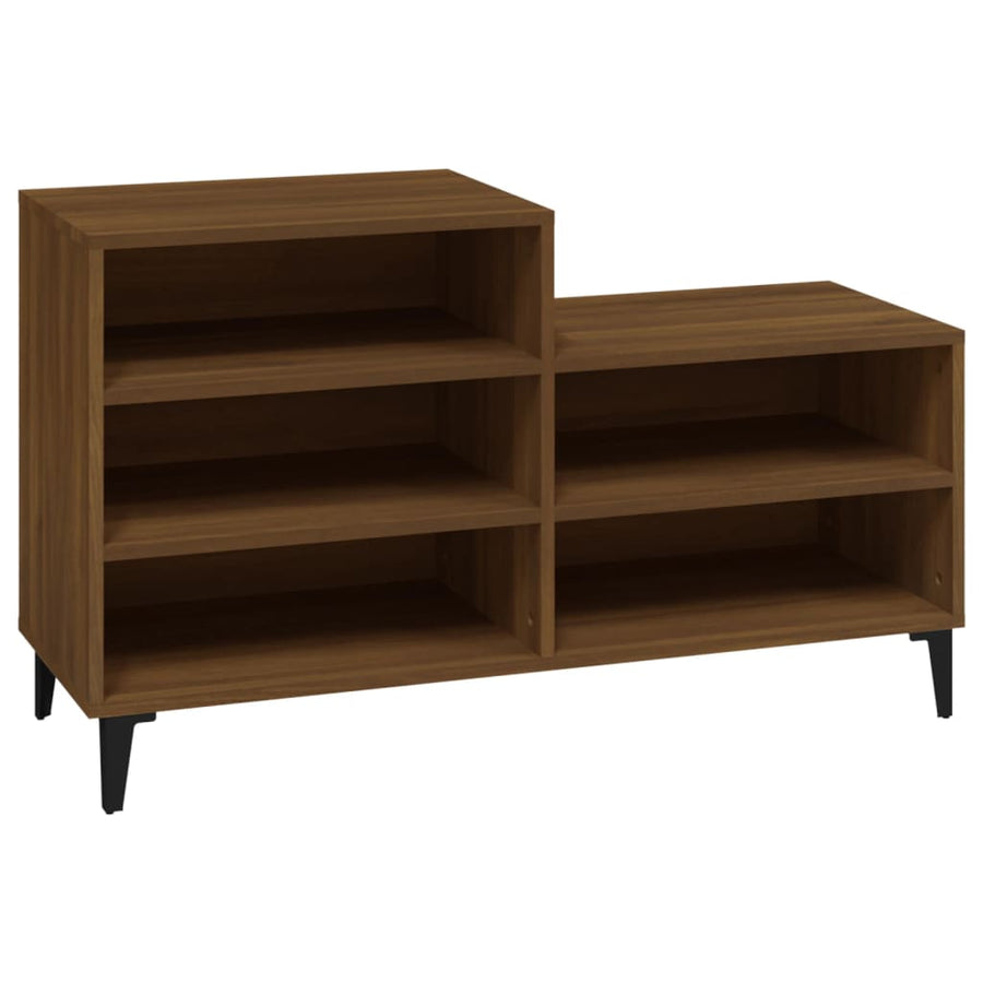 Schoenenkast 102X36X60 Cm Bewerkt Hout Bruin Eikenkleur