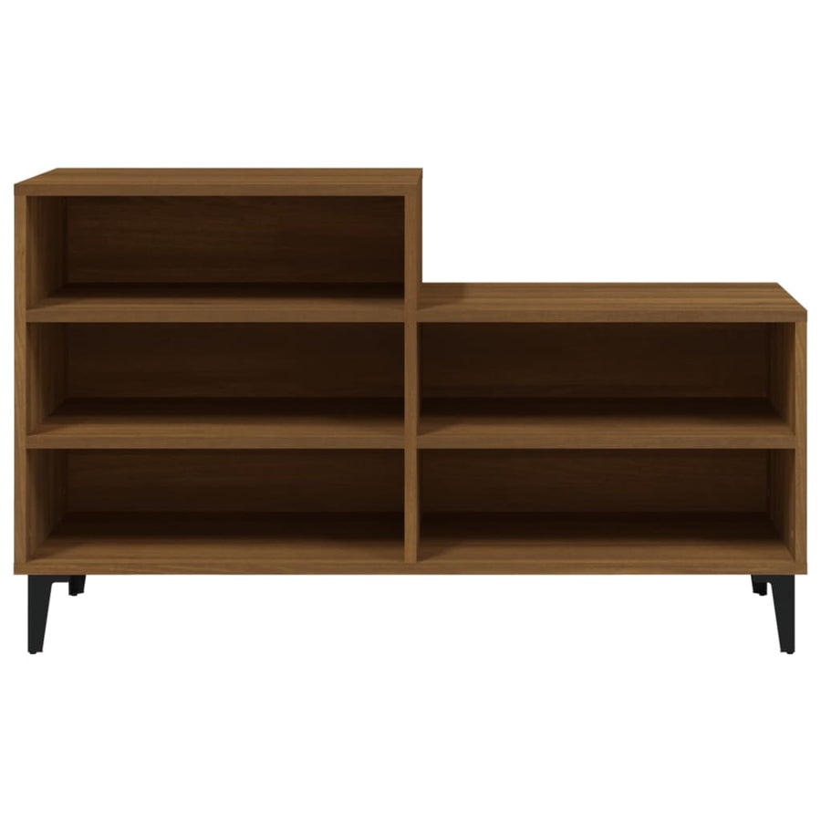 Schoenenkast 102X36X60 Cm Bewerkt Hout Bruin Eikenkleur