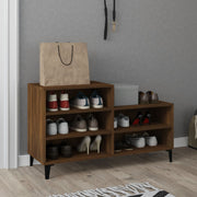 Schoenenkast 102x36x60 cm bewerkt hout bruin