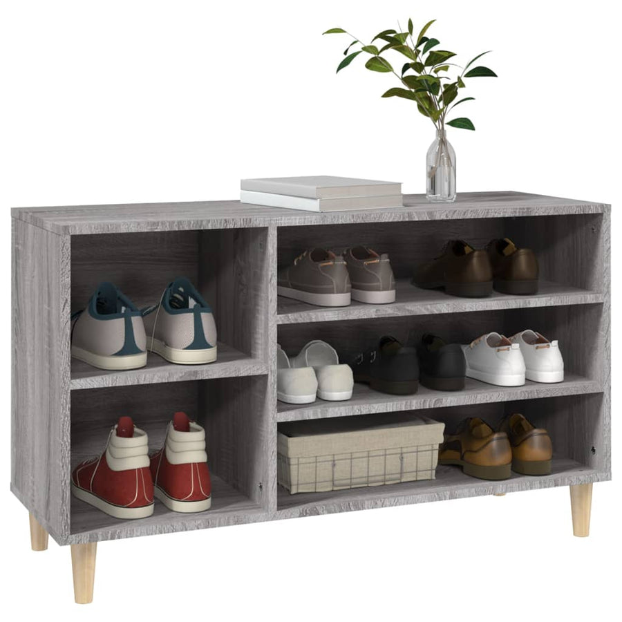 Schoenenkast 02X36X60 Cm Bewerkt Hout Sonoma Grijs Grijs sonoma