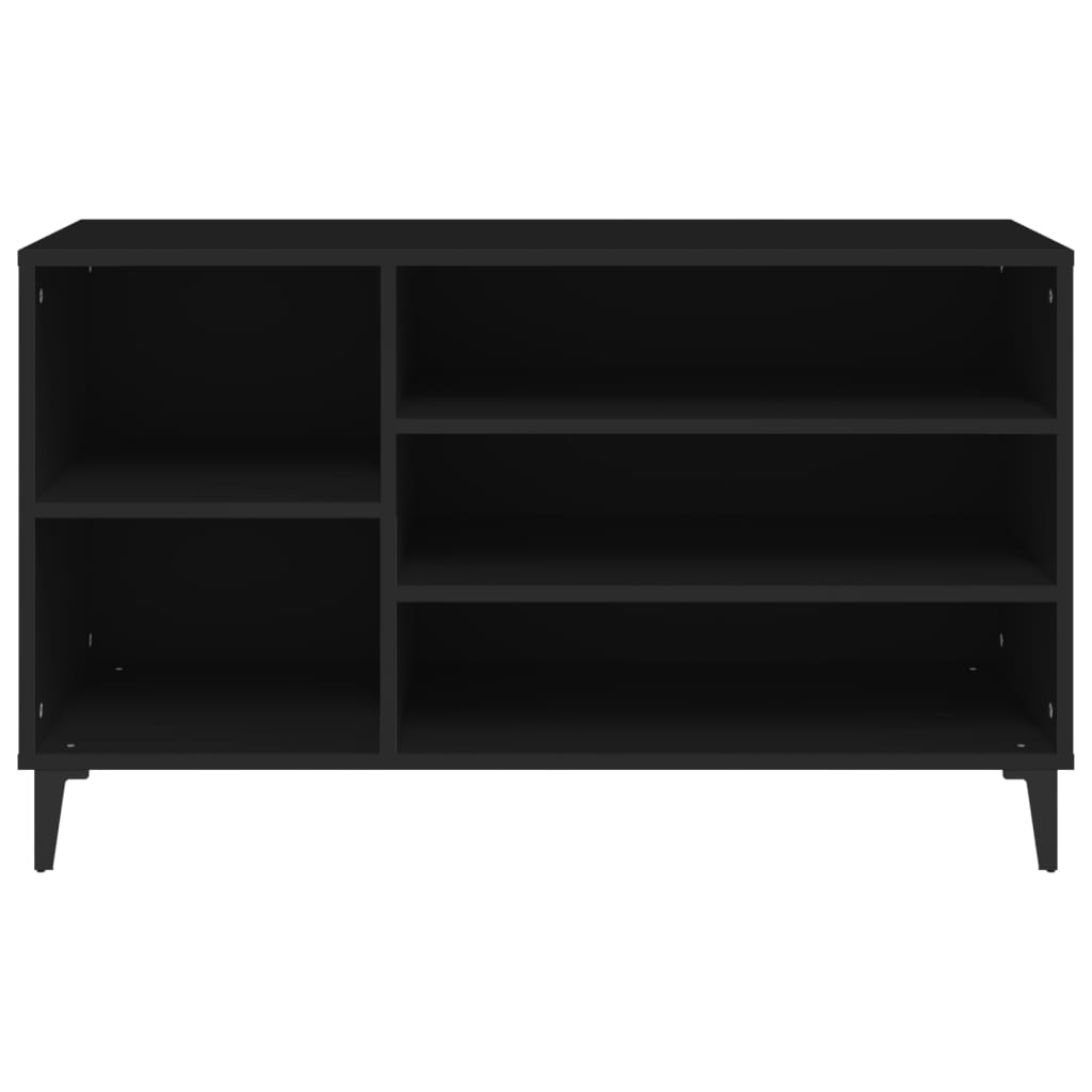 Schoenenkast 02X36X60 Cm Bewerkt Hout Zwart