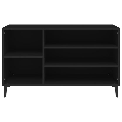 Schoenenkast 02X36X60 Cm Bewerkt Hout Zwart