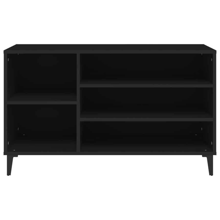 Schoenenkast 02X36X60 Cm Bewerkt Hout Zwart