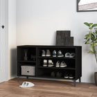 Shoe cabinet 102x36x60 cm engineered wood black