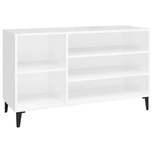 Schoenenkast 02X36X60 Cm Bewerkt Hout Hoogglans wit