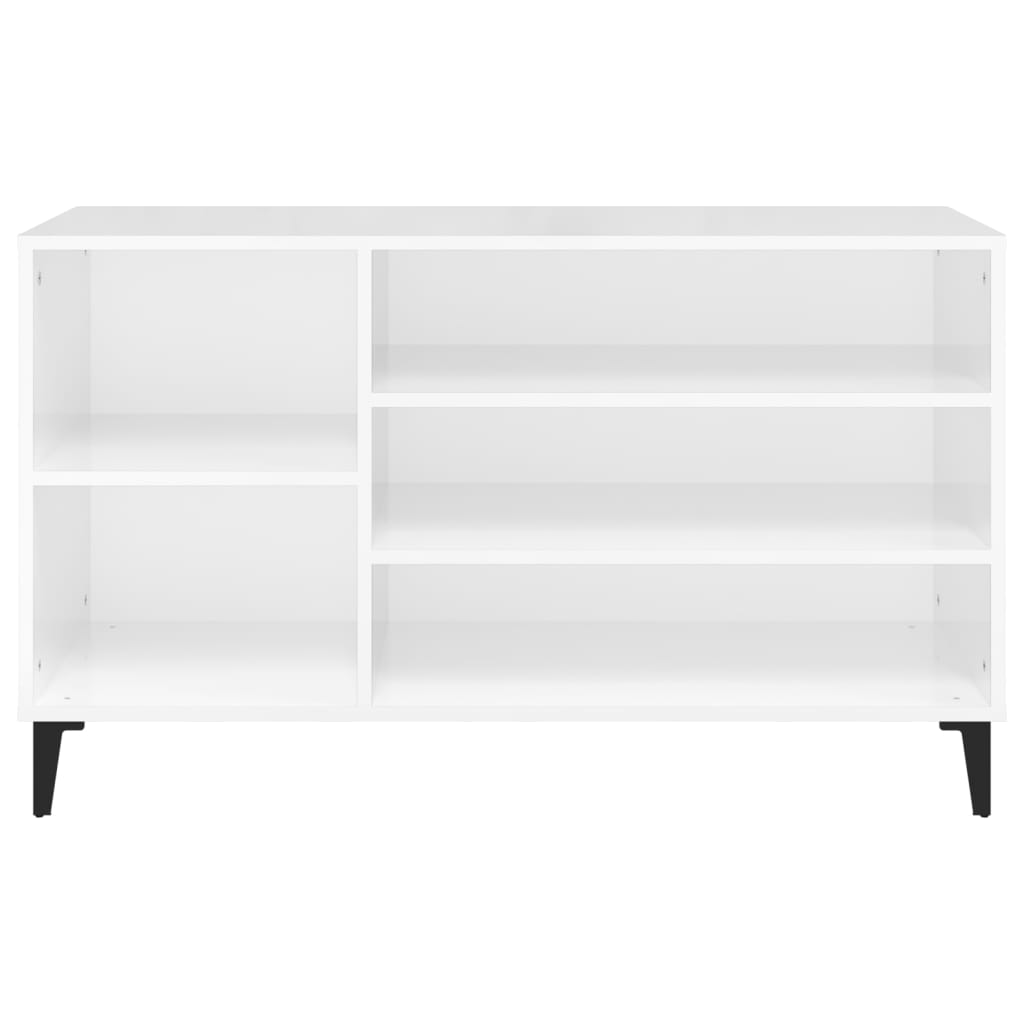 Schoenenkast 02X36X60 Cm Bewerkt Hout Hoogglans wit