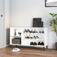 Schoenenkast 02X36X60 Cm Bewerkt Hout Hoogglans wit