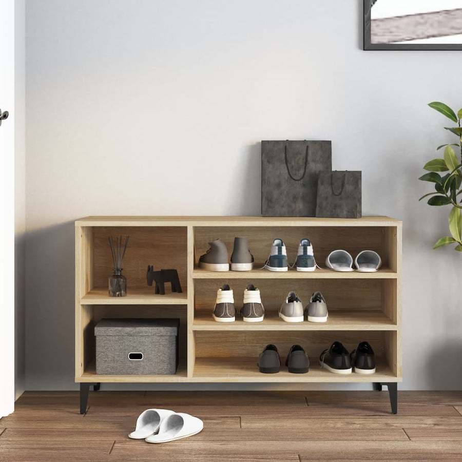 Schoenenkast 102X36X60 Cm Bewerkt Hout Sonoma Eikenkleurig
