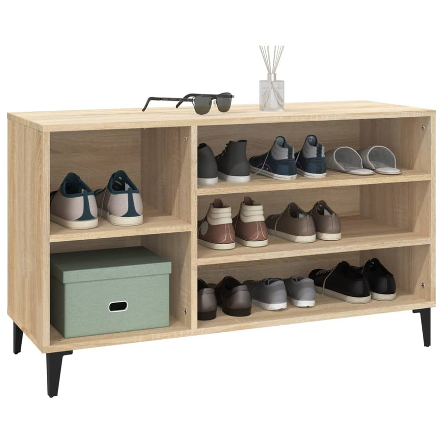 Schoenenkast 102X36X60 Cm Bewerkt Hout Sonoma Eikenkleurig