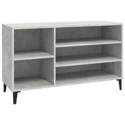 Shoe cabinet 102x36x60 cm engineered wood concrete grey