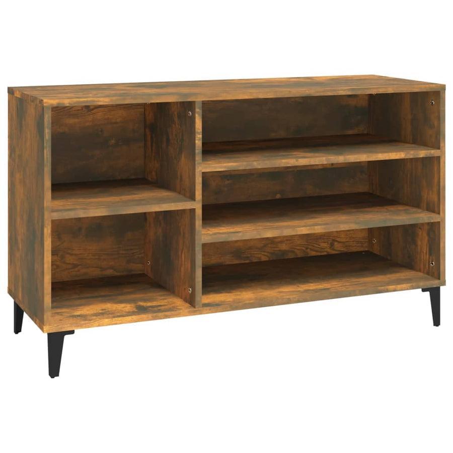 Schoenenkast 102X36X60 Cm Bewerkt Hout Gerookt Eikenkleurig