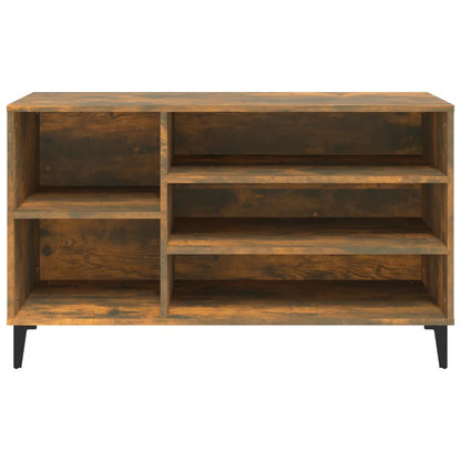 Schoenenkast 102X36X60 Cm Bewerkt Hout Gerookt Eikenkleurig