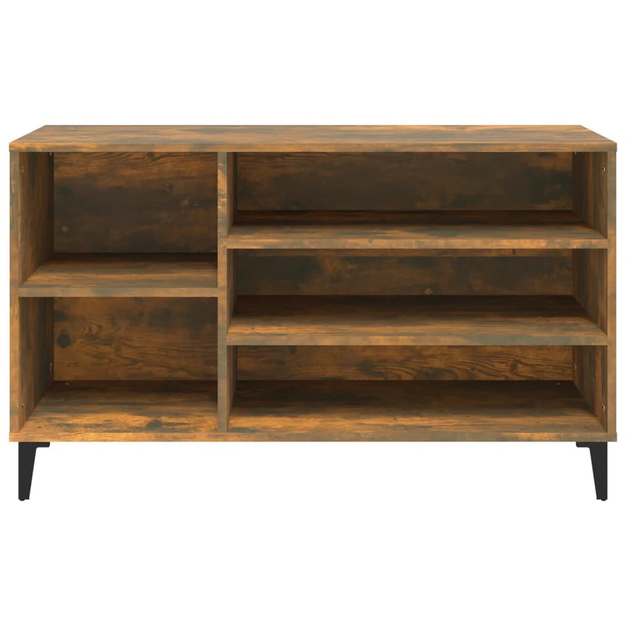 Schoenenkast 102X36X60 Cm Bewerkt Hout Gerookt Eikenkleurig