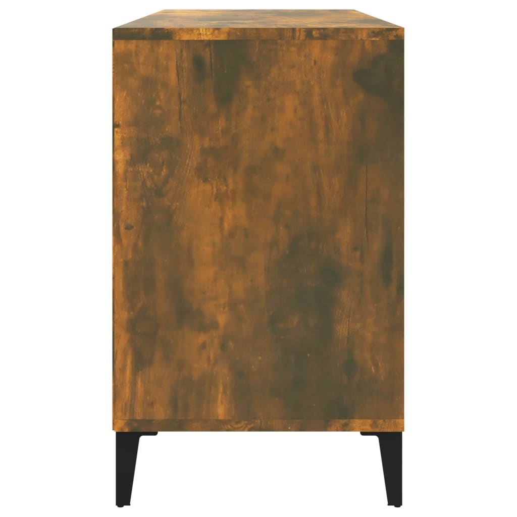 Schoenenkast 102X36X60 Cm Bewerkt Hout Gerookt Eikenkleurig