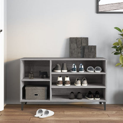 Schoenenkast 02X36X60 Cm Bewerkt Hout Sonoma Grijs Grijs sonoma