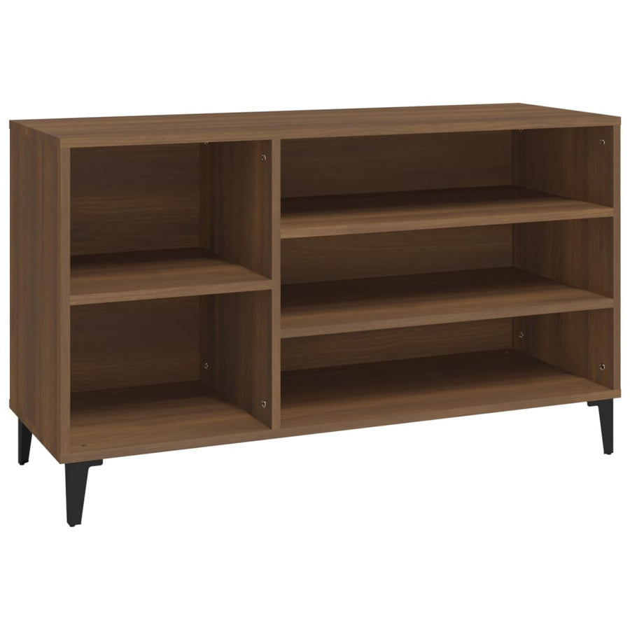 Schoenenkast 102X36X60 Cm Bewerkt Hout Bruin Eikenkleur