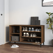 Shoe cabinet 102x36x60 cm engineered wood brown oak look
