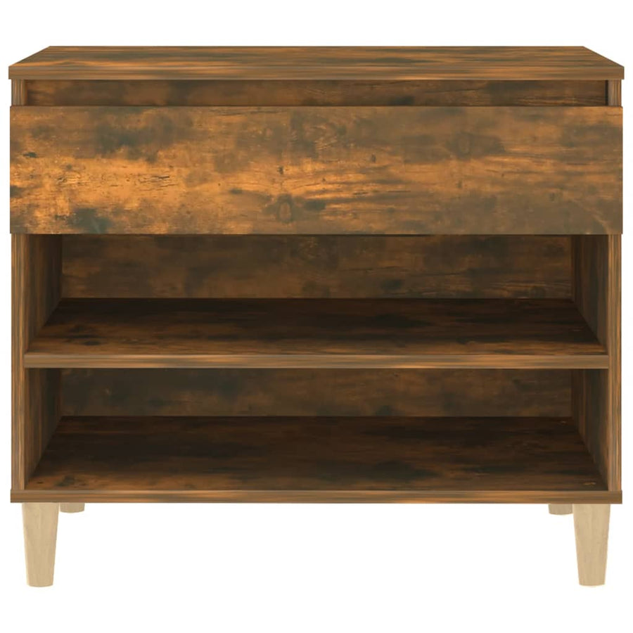 Schoenenkast 70X36X60 Cm Bewerkt Hout Kleurig Gerookt eiken
