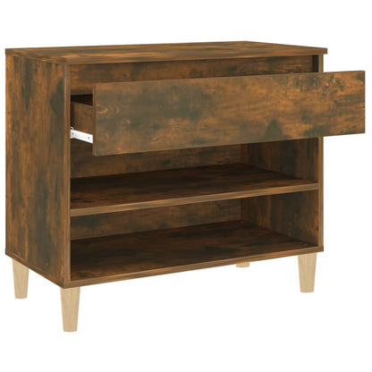 Schoenenkast 70X36X60 Cm Bewerkt Hout Kleurig Gerookt eiken