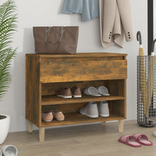 Schoenenkast 70X36X60 Cm Bewerkt Hout Kleurig Gerookt eiken
