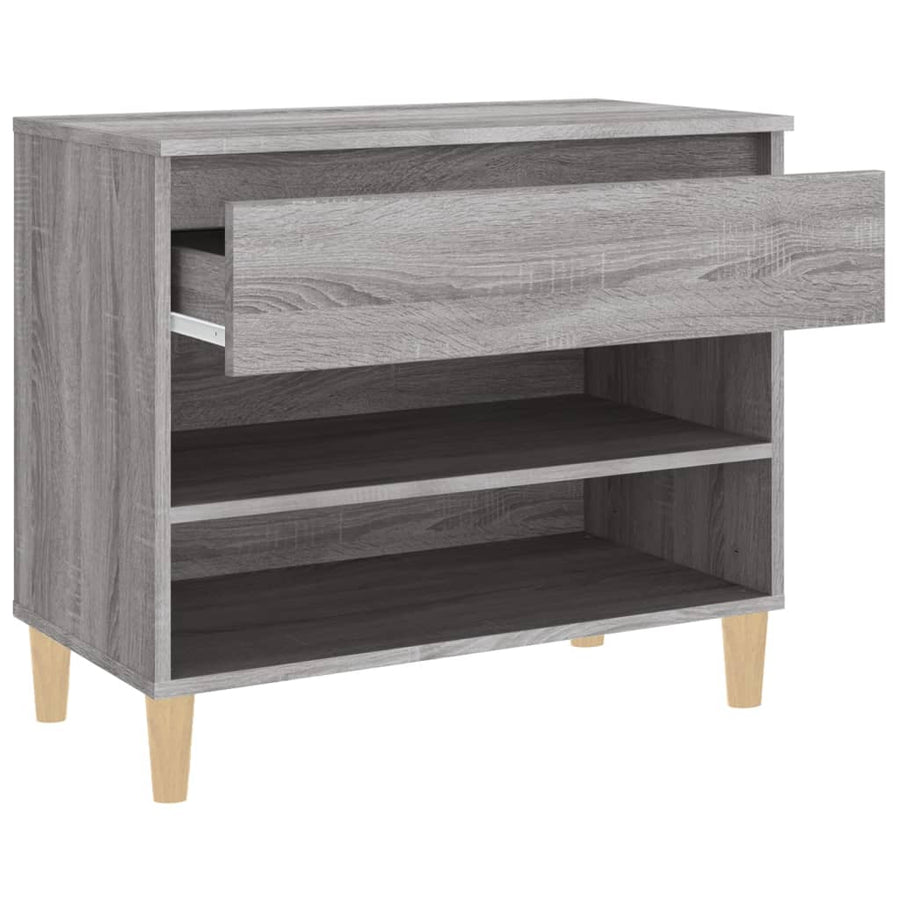 Schoenenkast 70X36X60 Cm Bewerkt Hout Sonoma Grijs