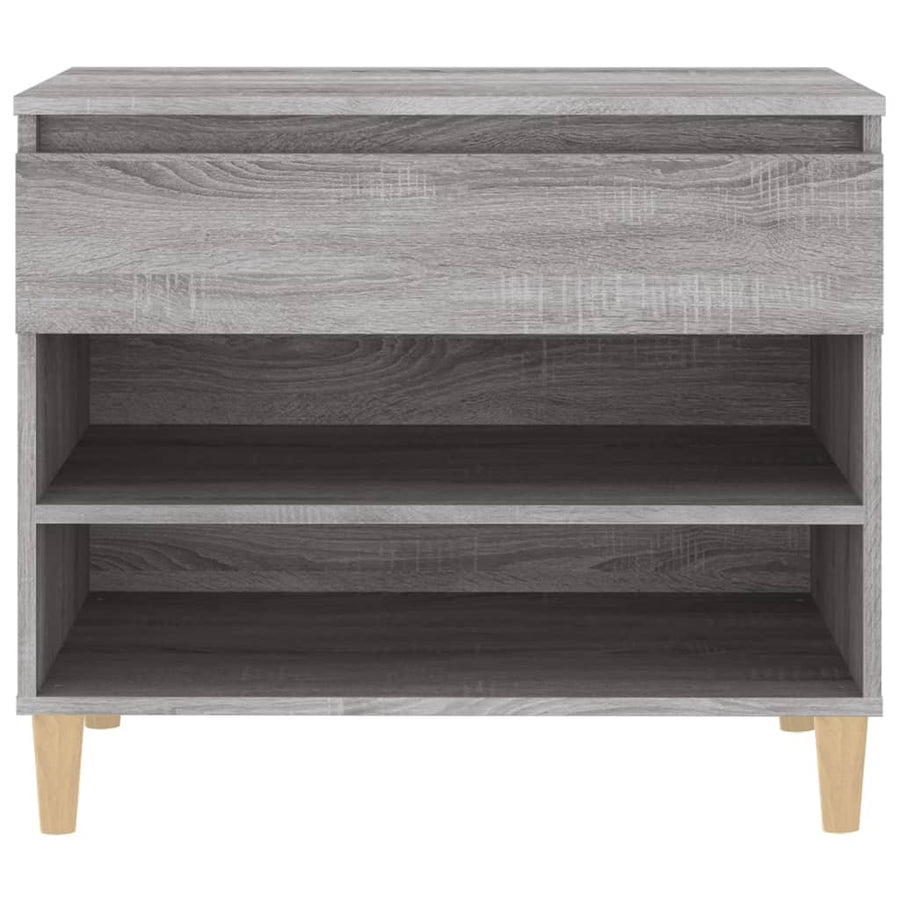 Schoenenkast 70X36X60 Cm Bewerkt Hout Sonoma Grijs