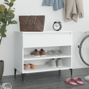 Shoe cabinet 70x36x60 cm engineered wood white