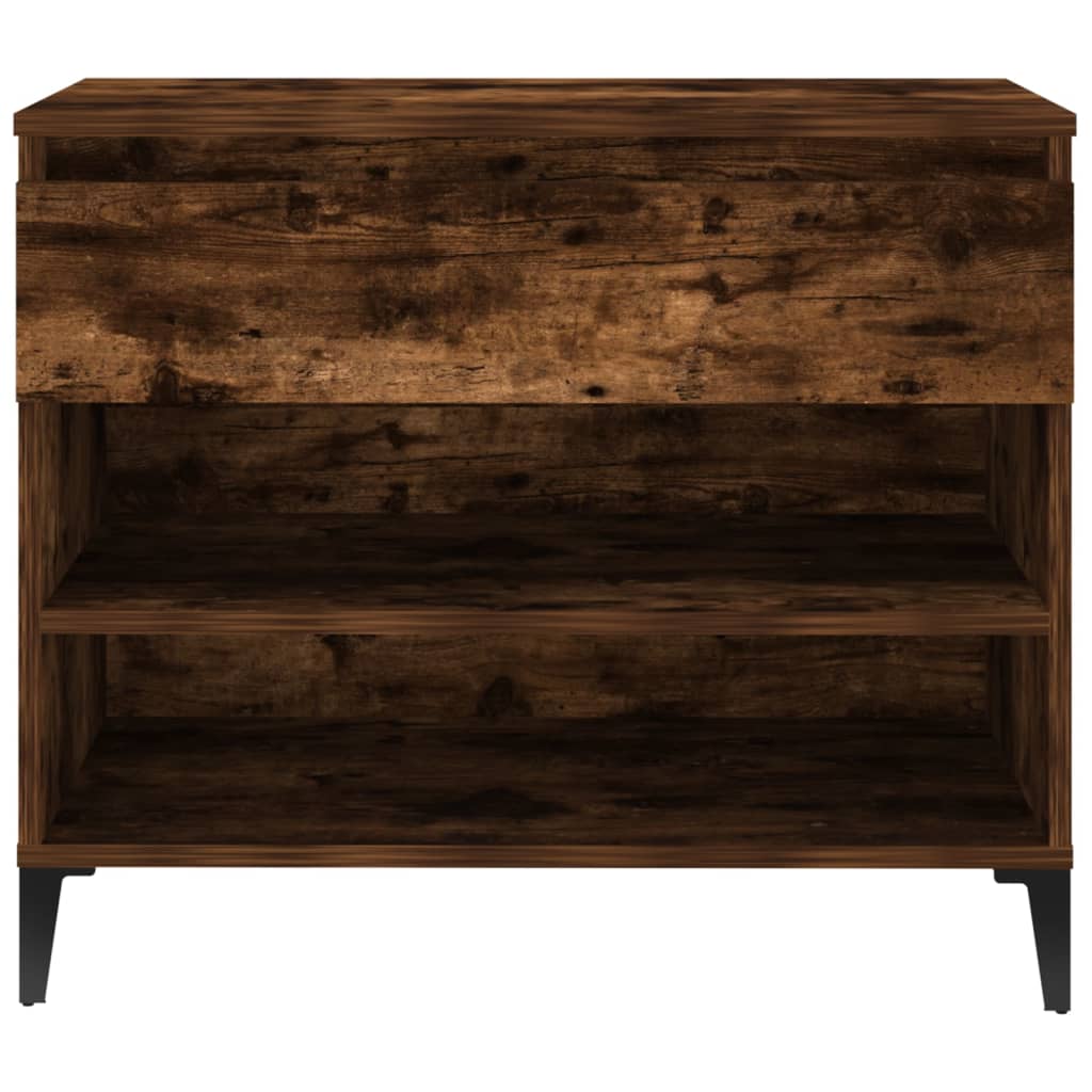 Schoenenkast 70X36X60 Cm Bewerkt Hout Gerookt Eikenkleurig
