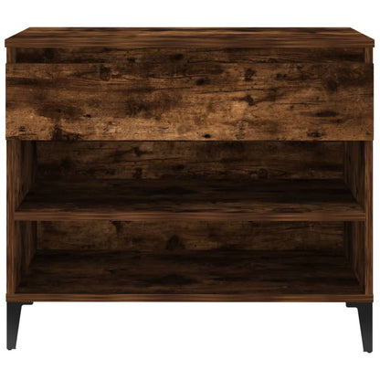 Schoenenkast 70X36X60 Cm Bewerkt Hout Gerookt Eikenkleurig