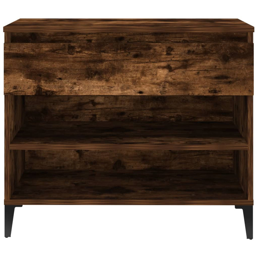 Schoenenkast 70X36X60 Cm Bewerkt Hout Gerookt Eikenkleurig