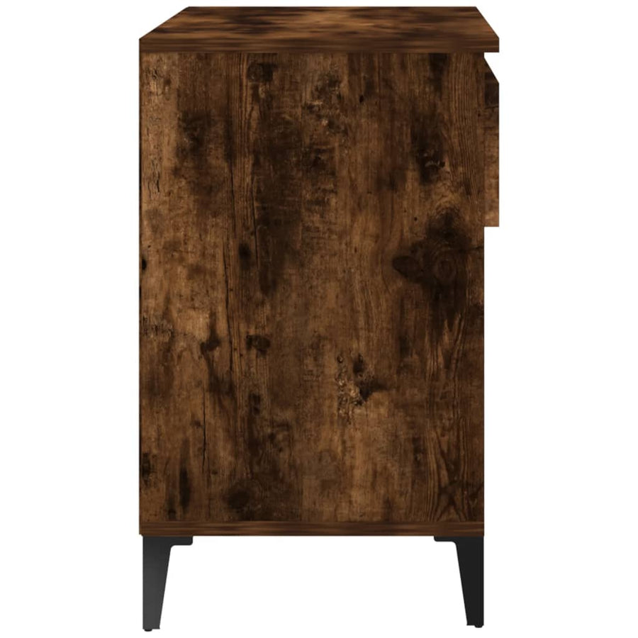 Schoenenkast 70X36X60 Cm Bewerkt Hout Gerookt Eikenkleurig