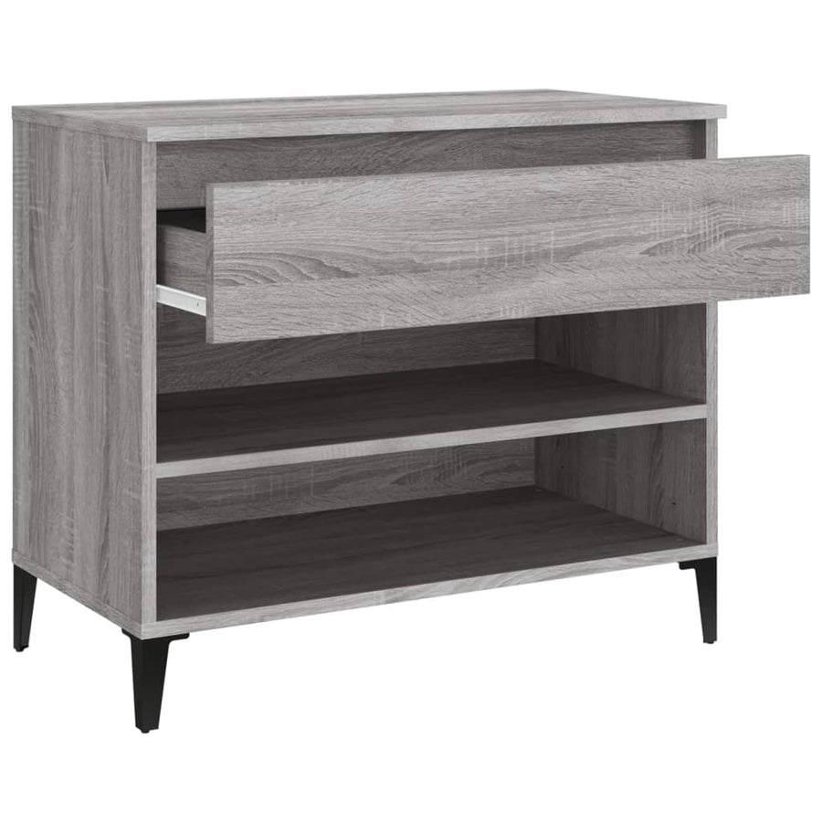 Schoenenkast 70X36X60 Cm Bewerkt Hout Sonoma Grijs