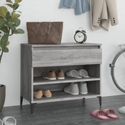 Shoe cabinet 70x36x60 cm engineered wood sonoma grey