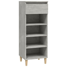 Schoenenkast 40X36X105 Cm Bewerkt Hout Betongrijs