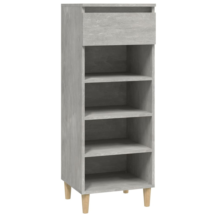 Schoenenkast 40X36X105 Cm Bewerkt Hout Betongrijs