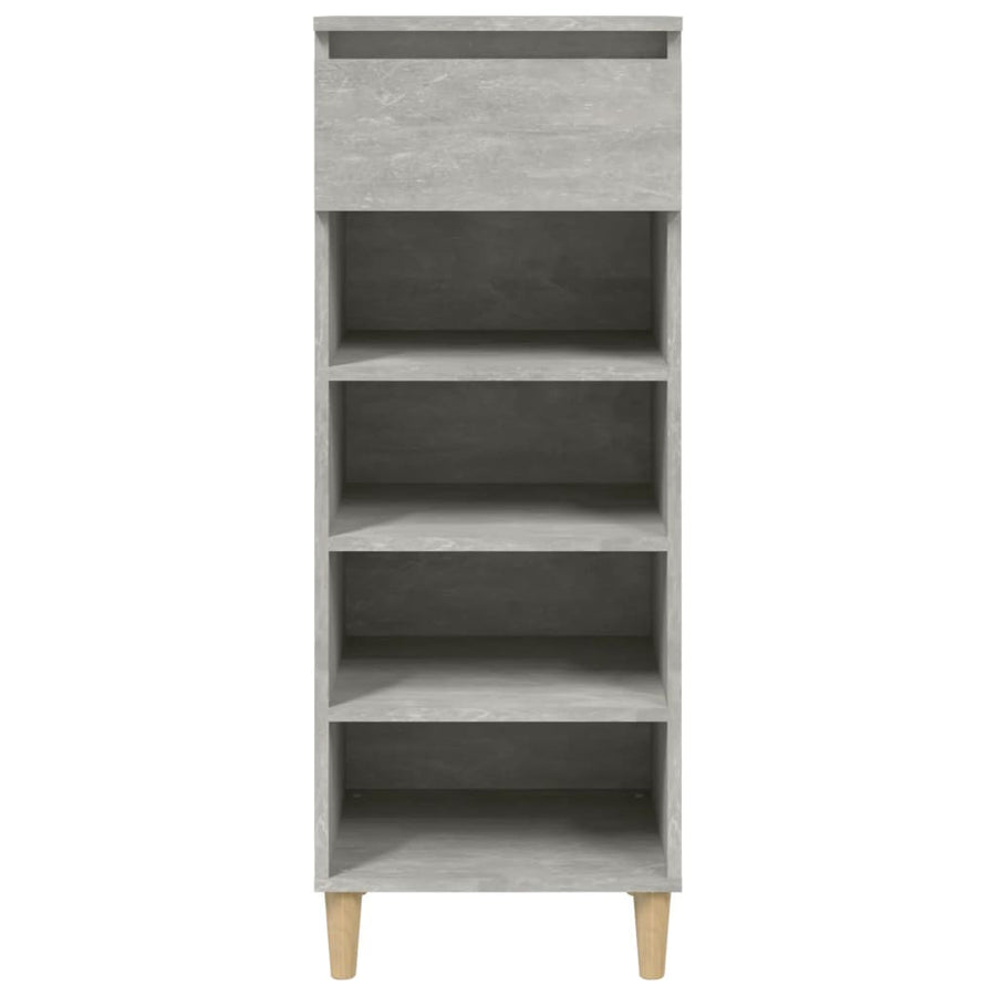 Schoenenkast 40X36X105 Cm Bewerkt Hout Betongrijs