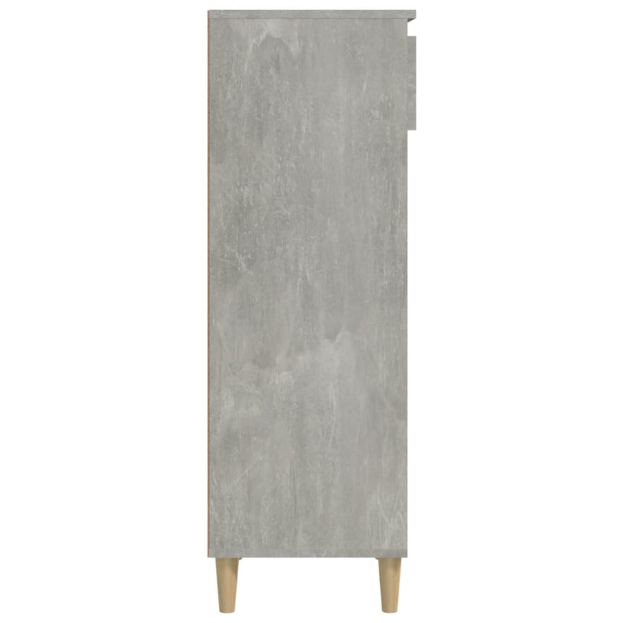 Schoenenkast 40X36X105 Cm Bewerkt Hout Betongrijs