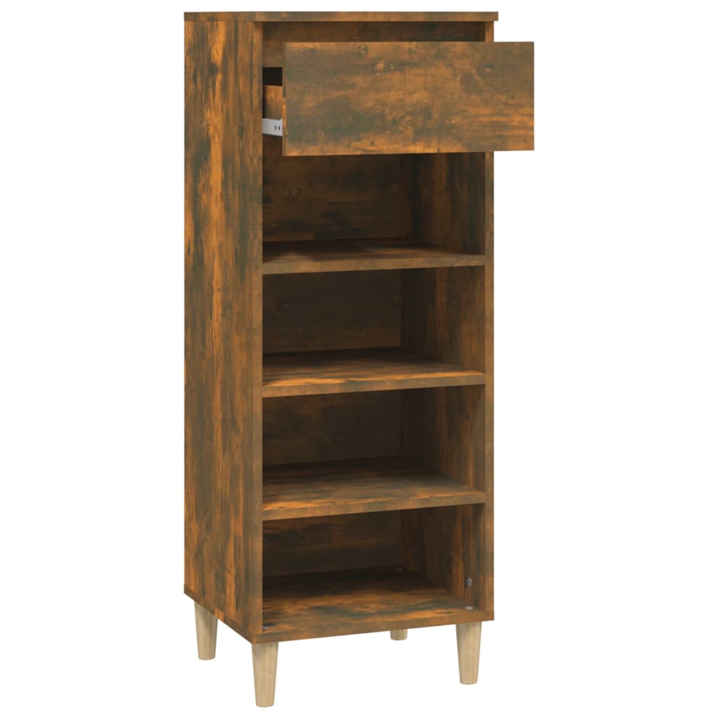 Schoenenkast 40X36X05 Cm Bewerkt Hout Kleurig Gerookt eiken
