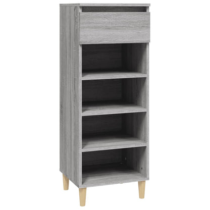 Schoenenkast 40X36X05 Cm Bewerkt Hout Grijs sonoma