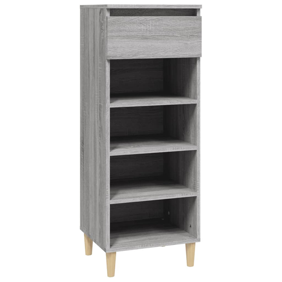 Schoenenkast 40X36X05 Cm Bewerkt Hout Grijs sonoma