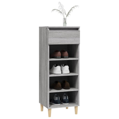 Schoenenkast 40X36X05 Cm Bewerkt Hout Grijs sonoma