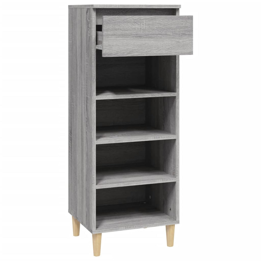 Schoenenkast 40X36X05 Cm Bewerkt Hout Grijs sonoma