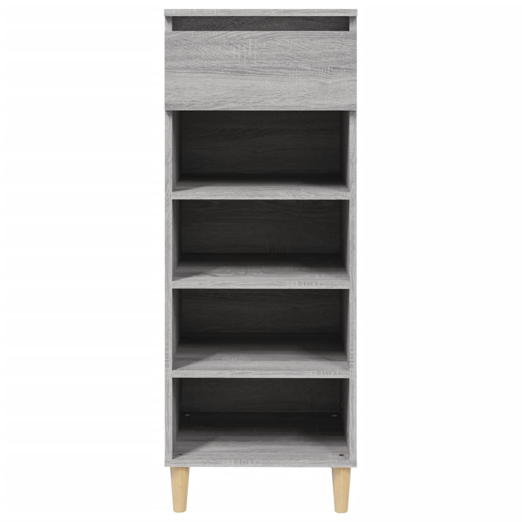 Schoenenkast 40X36X05 Cm Bewerkt Hout Grijs sonoma