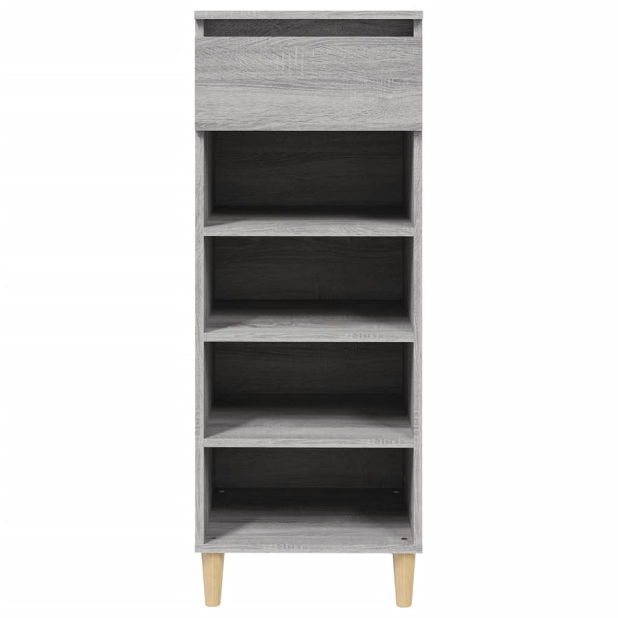 Schoenenkast 40X36X05 Cm Bewerkt Hout Grijs sonoma