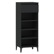 Schoenenrek 40X36X105 Cm Bewerkt Hout Zwart