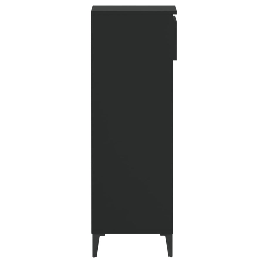Schoenenrek 40X36X105 Cm Bewerkt Hout Zwart