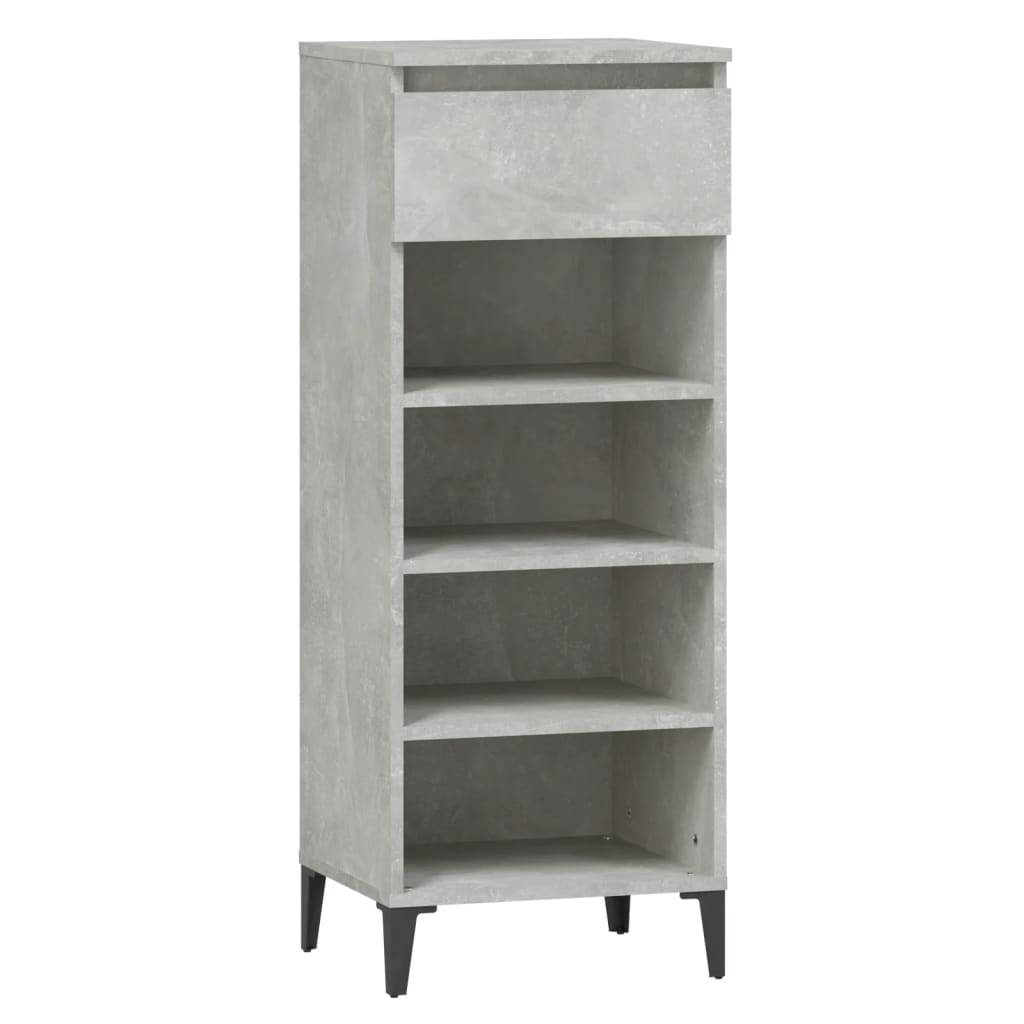 Schoenenkast 40X36X05 Cm Bewerkt Hout Betongrijs