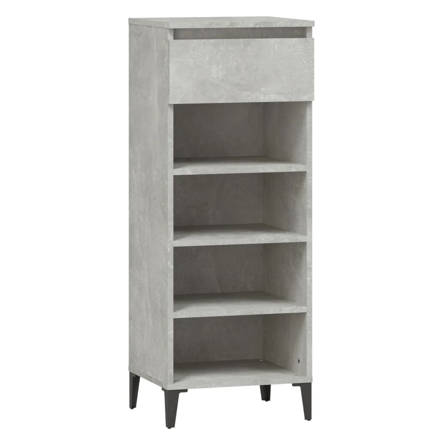 Schoenenkast 40X36X05 Cm Bewerkt Hout Betongrijs