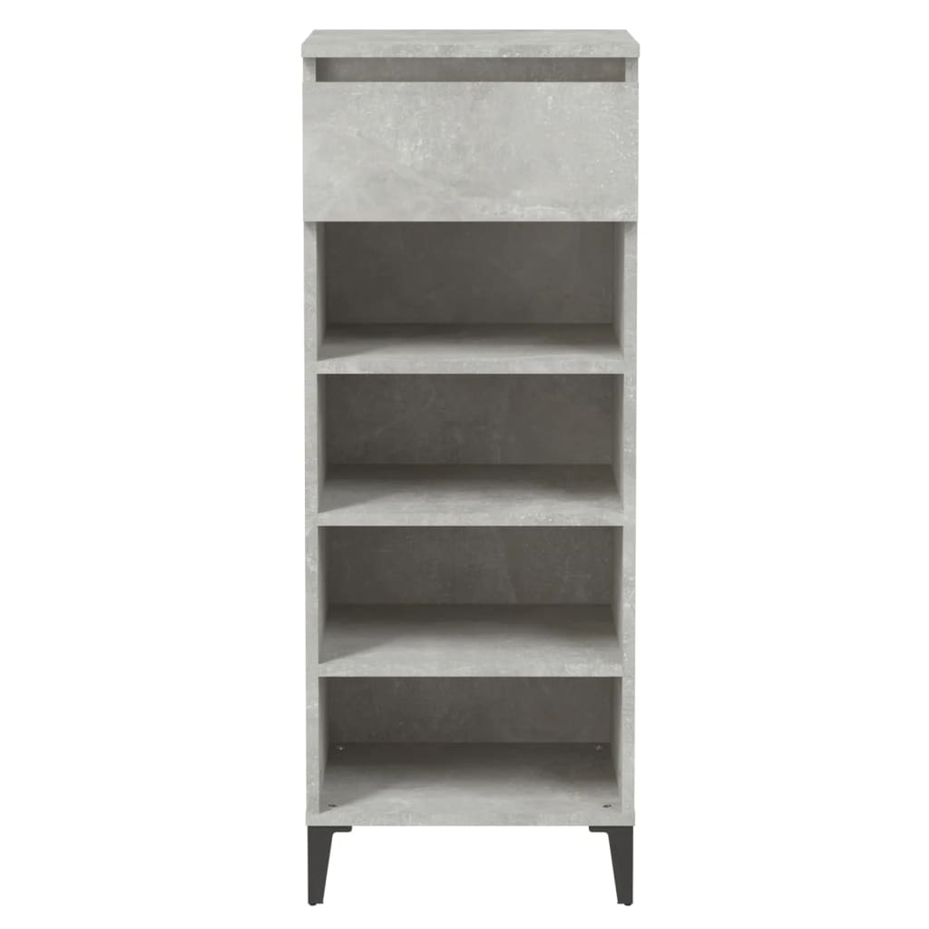 Schoenenkast 40X36X05 Cm Bewerkt Hout Betongrijs