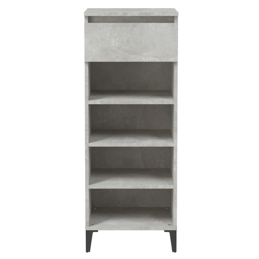 Schoenenkast 40X36X05 Cm Bewerkt Hout Betongrijs